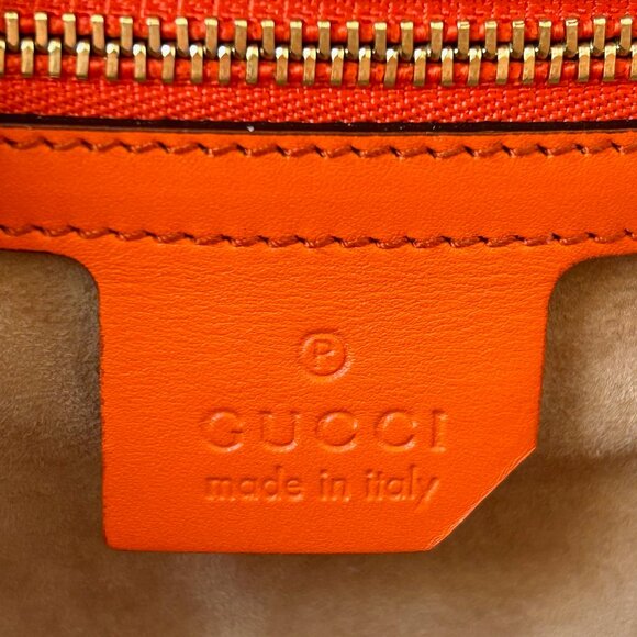 Gucci Leather Sylvie Web Orange Medium - Picture 8 of 16